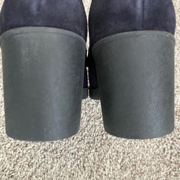 The Flexx Vera Pelle Black Suede Loafers 2.5" Block Heels Women's Size 5.5M - Picture 14 of 14